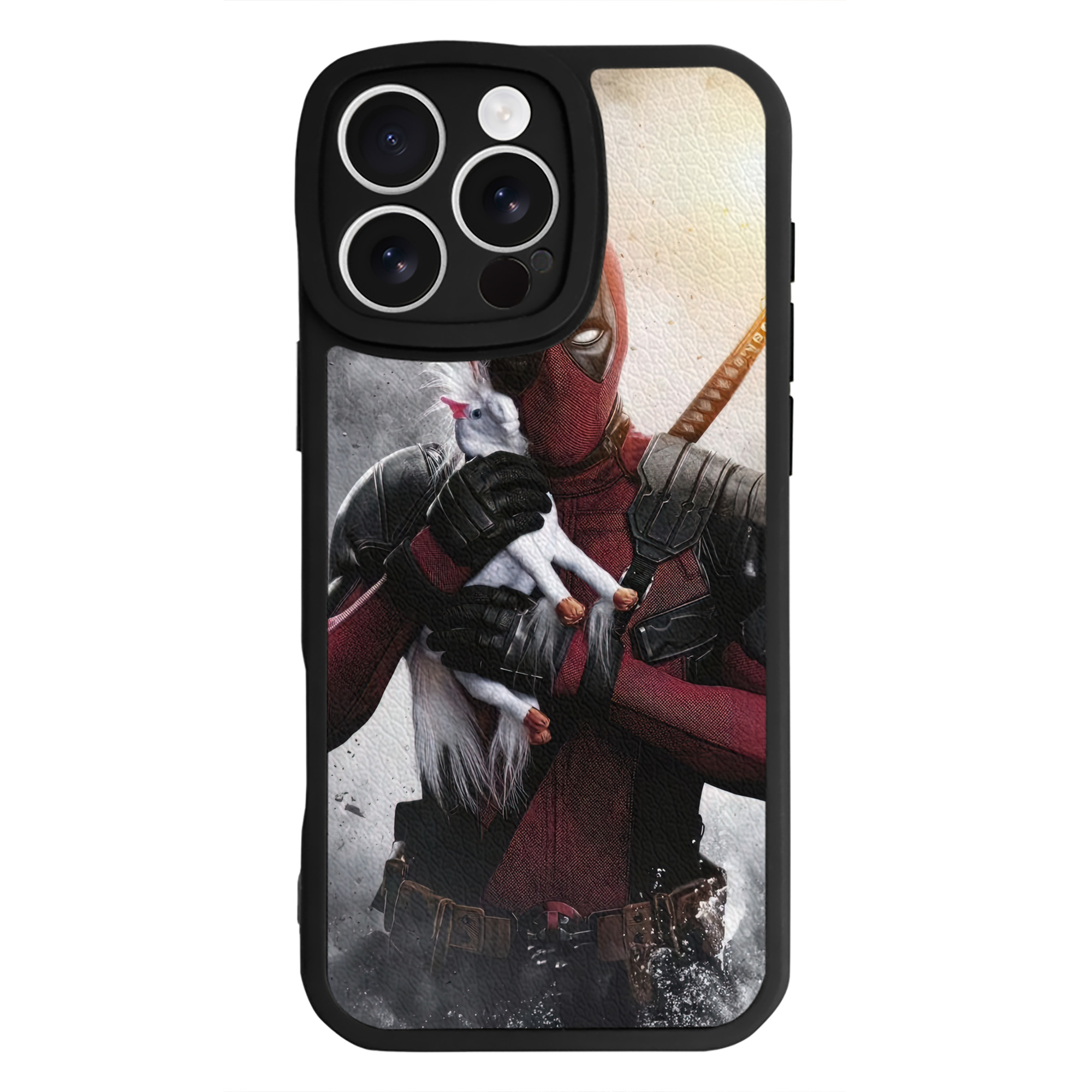 （画像用） Deadpool デッドプール 【iPhone 16シリーズ対応】シリコンスマホケース（レザー調） 材質：シリコン